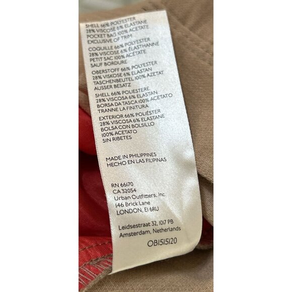 ANTHRPOLOGIE Vintage-Inspired Taupe Pants Pleated Front Belt Loops Size 12 - Picture 9 of 10